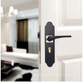 BL07 Modern Black Apartment Lock Door Handle Lock Set 35-45mm Door Lock with Keys